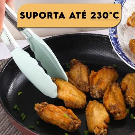 Conjunto de Utensílios de Silicone com cabo de madeira 12 peças