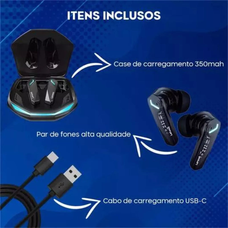 Fone De Ouvido Sem Fio GM2 Pro Lenovo Thinkplus